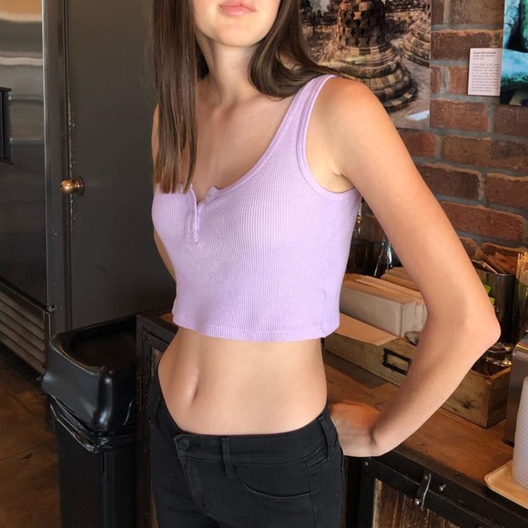 Brandy Melville Tops - Brandy Melville purple Marisa thermal tank top